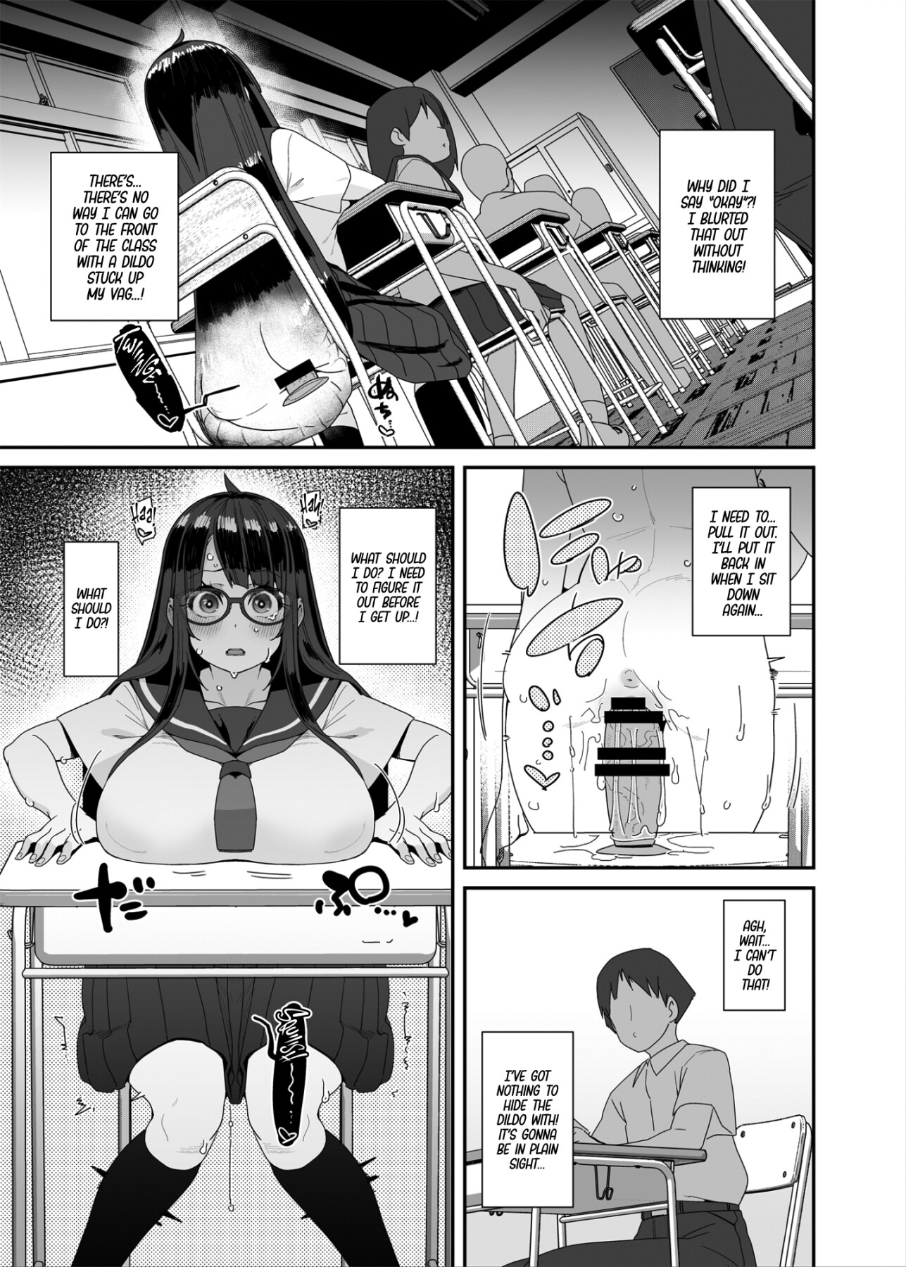 Hentai Manga Comic-The Slutty, Stacked Middle-Schooler Who Shlicks During Class-Read-37